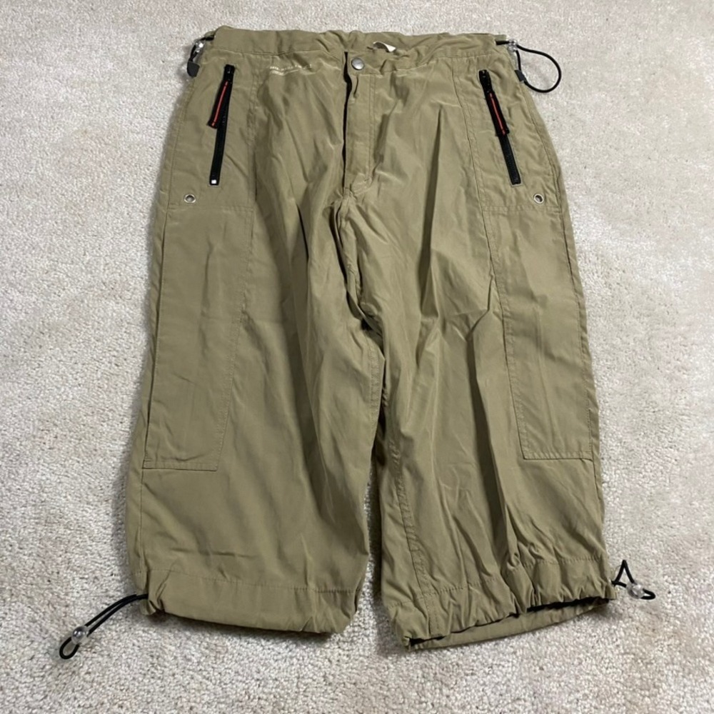 VTG Levis Cargo Crop Pants Mens M Khaki Tan Gorpcore Bungee 34819-8521